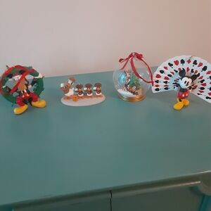 Disney Holiday Ornaments Set - Red, Green, Yellow